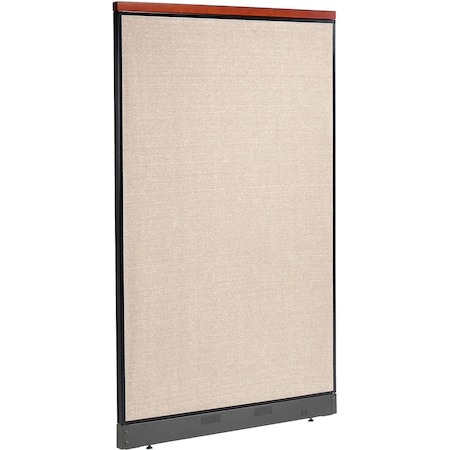 Interion By Global Industrial Interion Deluxe Non-Electric Office Partition Panel with Raceway, 48-1/4inW x 77-1/2inH, Tan 277557NTN